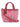 Pink Miami beaded mini shopping bag